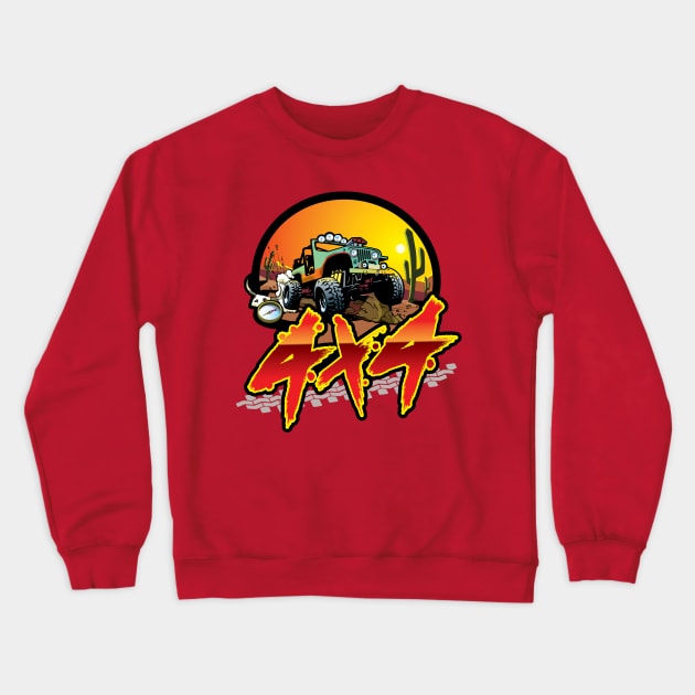 jeep 4x4 Crewneck Sweatshirt by Sauher